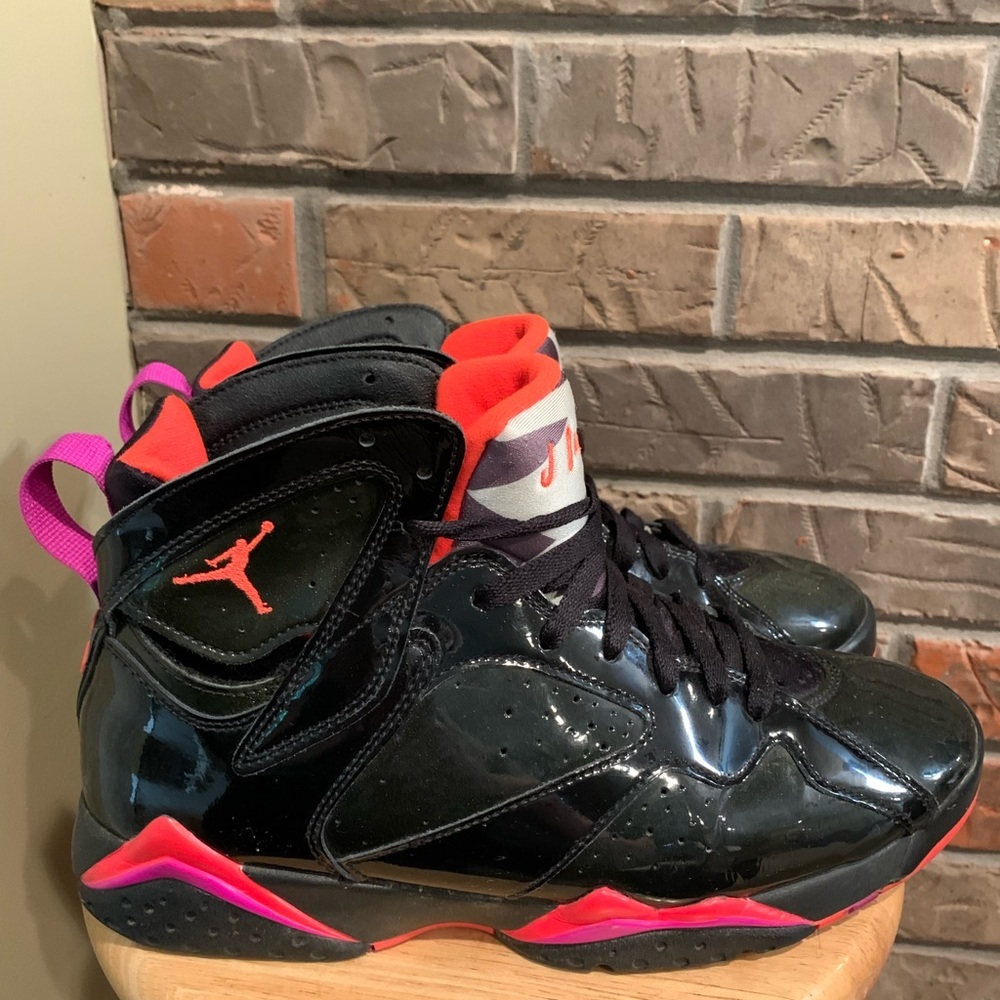 Air Jordan Retro Black Gloss 313358-006 Bright Crimson Size 11 Women’s SHOES